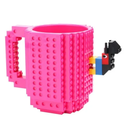 Różowy Klockowy Kubek + Klocki Lego Prezent Dla Dziecka